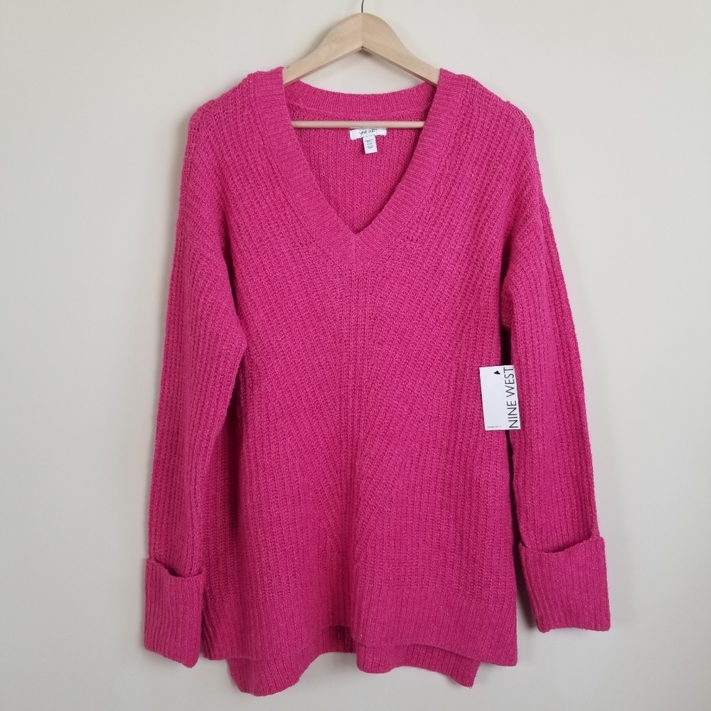 Nine West V-Neck Sweater Plus 0X NWT